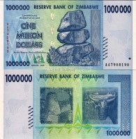 бона Зимбабве 1 миллион долларов 2008 год