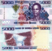 бона Сьерра-Леоне 5000 леоне 2010 год 