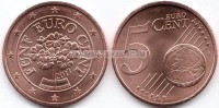 монета Австрия 5 евроцентов 2017 год