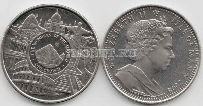 монета Остров Мэн 1 крона 2008 год удивительный мир