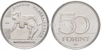 монета Венгрия 50 форинтов 2019 год Чемпионат мира по вольной борьбе 2018 год в Будапеште