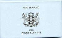 Новая Зеландия набор из 7-ми монет 1988 год  PROOF в банковской упаковке