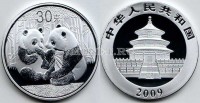 Китай монетовидный жетон 2009 год панды PROOF