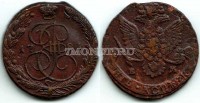 монета 5 копеек 1781 год ЕМ Екатерина II