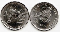 монета Канада 25 центов 2007 год XXI Зимние Олимпийские Игры 2010 года в Ванкувере керлинг
