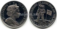 монета Остров Мэн 1 крона 2009 40 лет годовщина высадки человека на Луну