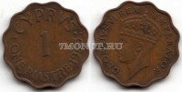 монета Кипр 1 пиастр 1945 год