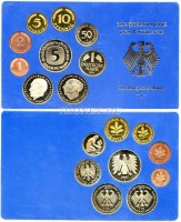 Германия годовой набор из 10-ти монет 1977J год PROOF