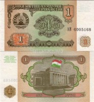 бона Таджикистан 1 рубль 1994 год