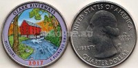 США 25 центов 2017 год 38-й парк Озарк (национальные водные пути) Миссури, эмаль