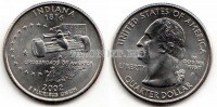 США 25 центов 2002 год Индиана