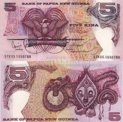 бона Папуа Новая Гвинея 5 кина 2005 год