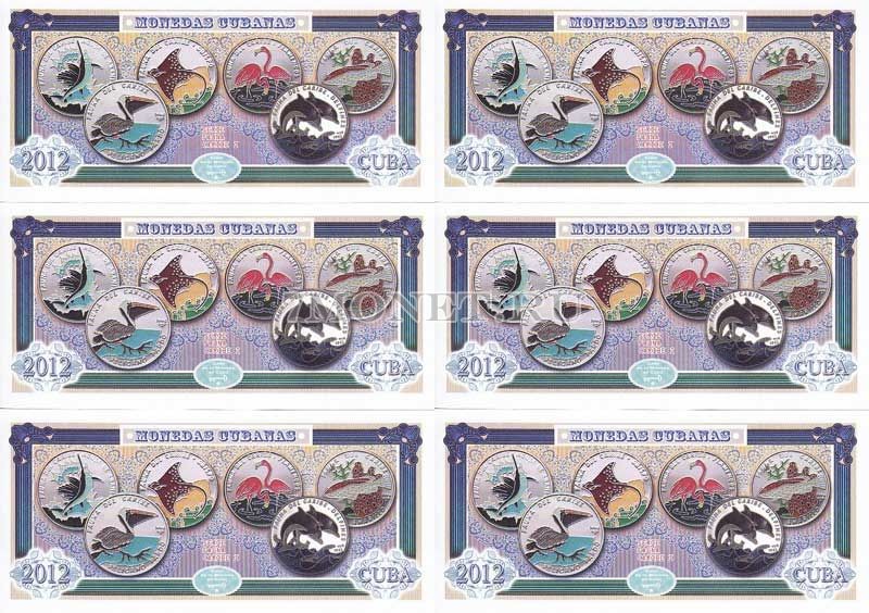 Куба набор из 6 банкнот 2012 год Официальный выпуск Центробанка Кубы 