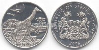 монета Cьерра-Леоне 1 доллар 2005 года Жираф