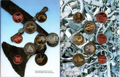 Норвегия ЕВРО пробный набор из 8-ми монет 2004 год, в буклете