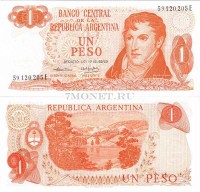 бона Аргентина 1 песо 1974 год