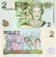 бона Фиджи 2 доллара 2007-11 год