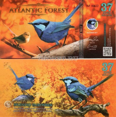 бона Атлантический лес 37 долларов 2017 год Блестящий расписной малюр