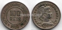 монета Бразилия 100 рейс 1927 год