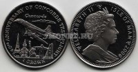 монета Остров Мэн 1 крона 2009 год Конкорд 40-летие первого трансатлантического перелета
