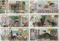 Тихий океан набор из 6-ти банкнот 2018 год Паукообразные и насекомые