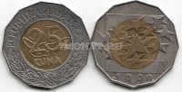 монета Хорватия 25 кун 1999 год Евро биметалл