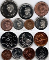 ЮАР набор из 7-ми монет 1968-1983 год