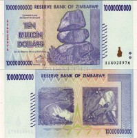 бона Зимбабве 10 миллиардов (биллионов) долларов 2008 год