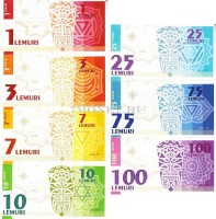 Лемурия набор из 7-ми банкнот 2013 год