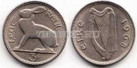 монета Ирландия 3 пенса 1968 год Заяц