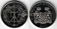 монета Cьерра-Леоне 1 доллар 2006 год Леонардо да Винчи. Витрувианский человек.