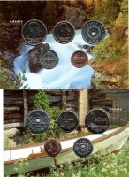 Норвегия набор из 5-ти монет 1998 год буклет