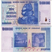 бона Зимбабве 10 миллионов долларов 2008 год