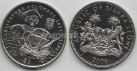 монета Cьерра-Леоне 1 доллар 2006 год Христофор Колумб