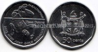 монета Фиджи 50 центов 2013 год Паралимпийские игры в Лондоне - прыжки в высоту