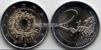 монета Нидерланды 2 евро 2015 год Общеевропейская серия - 30 лет флагу Европы