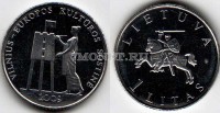 монета Литва 1 лит 2009 год Вильнюс – культурная столица Европы