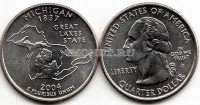 США 25 центов 2004 год Мичиган