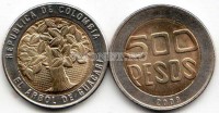 монета Колумбия 500 песо 2009 год