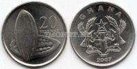 монета Гана 20 песев 2007 год Какао