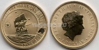 монета Австралия 1 доллар 2016 год Корабль Хартога «Согласие»