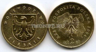 Польша 2 злотых 2004 год WOJEWODZTWO - SLASKIE