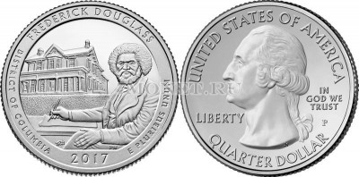 США 25 центов 2017D год Округ Колумбия Национальное историческое место Фредер...