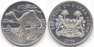 монета Cьерра-Леоне 1 доллар 2006 года Верблюд