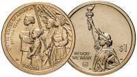 монета США 1 доллар 2020 год серия Инновации США Септима Кларк Южная Каролина