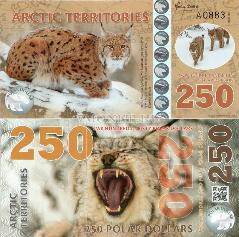 бона Арктика 250 долларов 2017 год Рысь