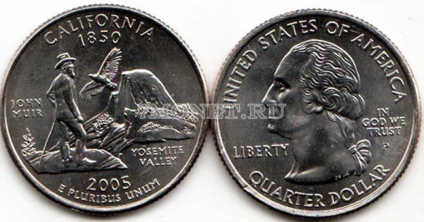 США 25 центов 2005 год Калифорния