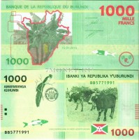 бона Бурунди 1000 франков 2015 год