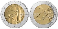монета Франция 2 евро 2017 год 25 лет Розовой ленте