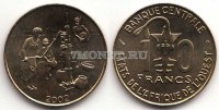 монета Западная Африка 10 франков 2002 год